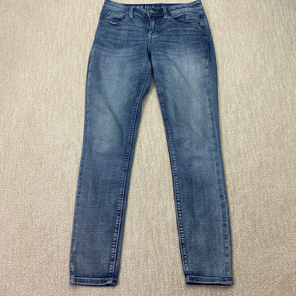Laurie Felt Women's Blue Medium Wash Denim Classic Boyfriend Jeans size 00